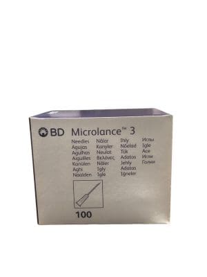 BD Microlance 3, 27G x 1/2″ (100 Pack)