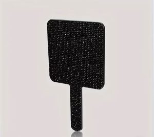 Black Diamanté Square Mirror